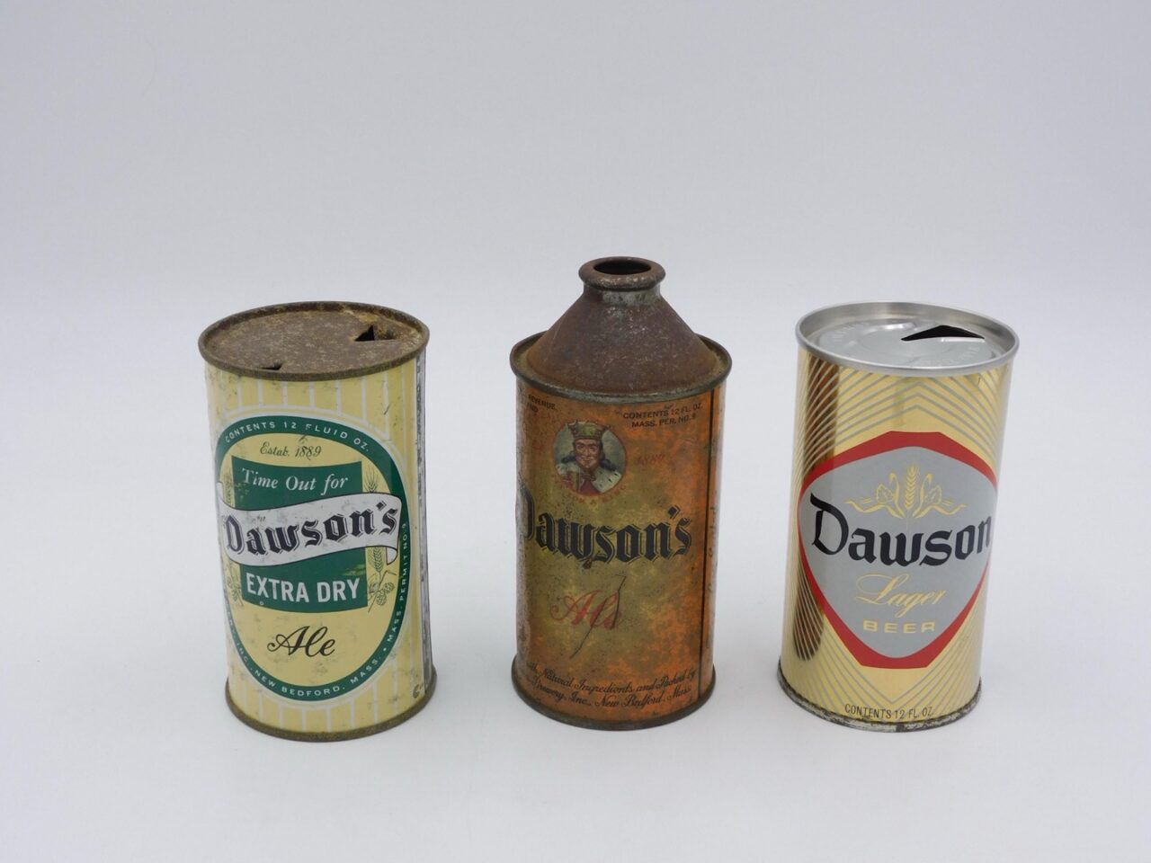 (3) Dawson Ale Tin Cans