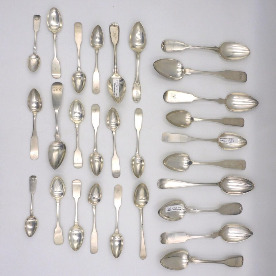 American Coin Silver Spoons Collection by Various Makers