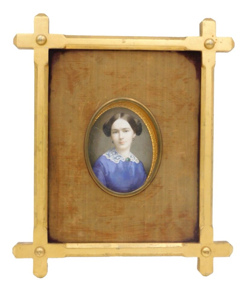 Large Miniature Portrait Of A Young Girl