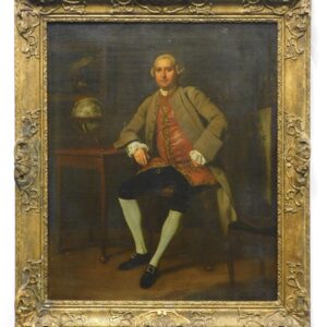 Francis Hayman. 18th c. Oil Portrait "Sir Joseph Banks".