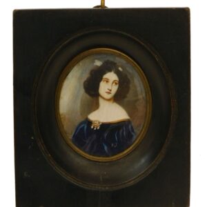 Miniature Portrait Of A Young Woman