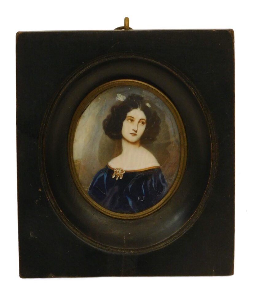 Miniature Portrait Of A Young Woman