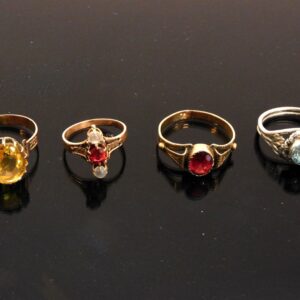 (4) Victorian Gold And Silver Rings.