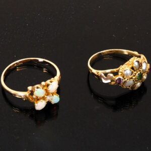 (2) Victorian 14K Gold Tested Ladies Rings.