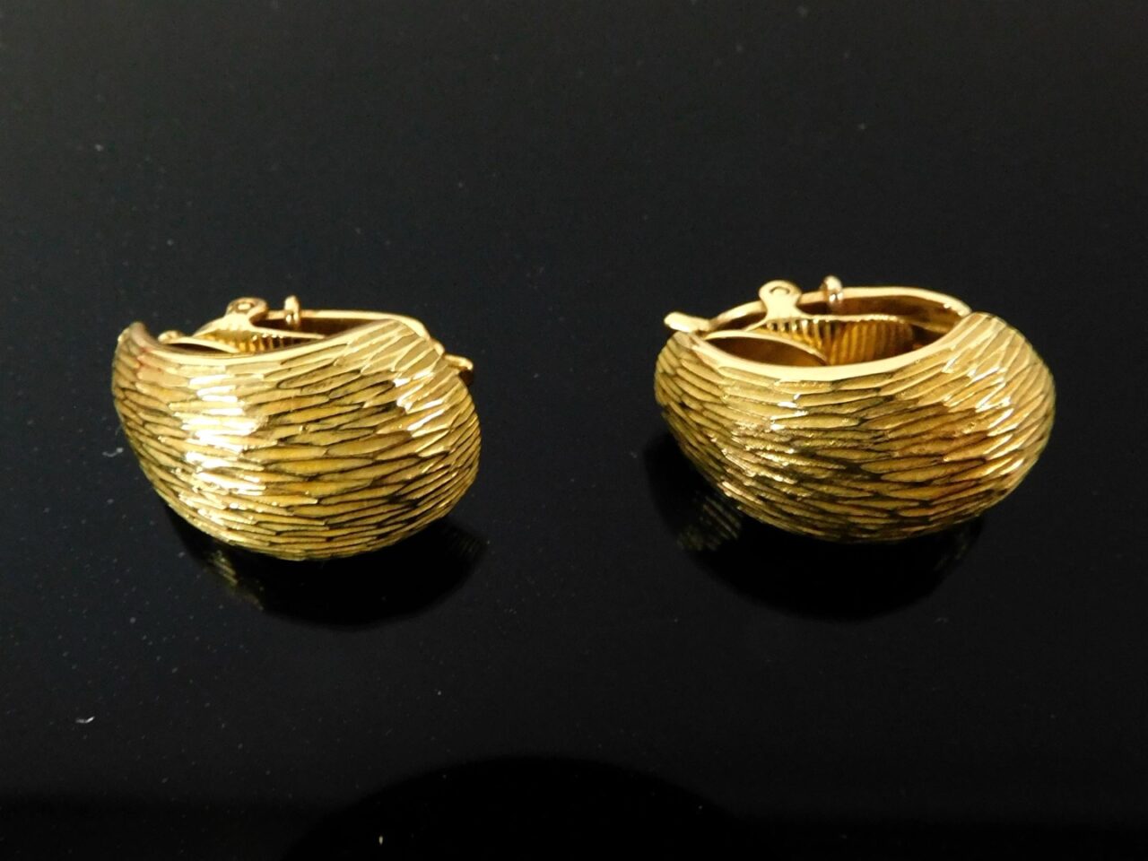 Pair Of Heavy 18K Gold Earrings