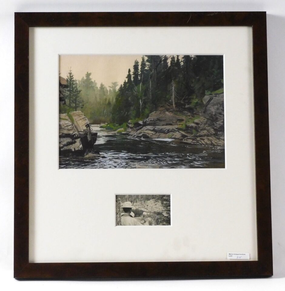 Aiden Lassell Ripley (1896-1969) Watercolor "Rocky Inlet" 20th Century Coastal Landscape.