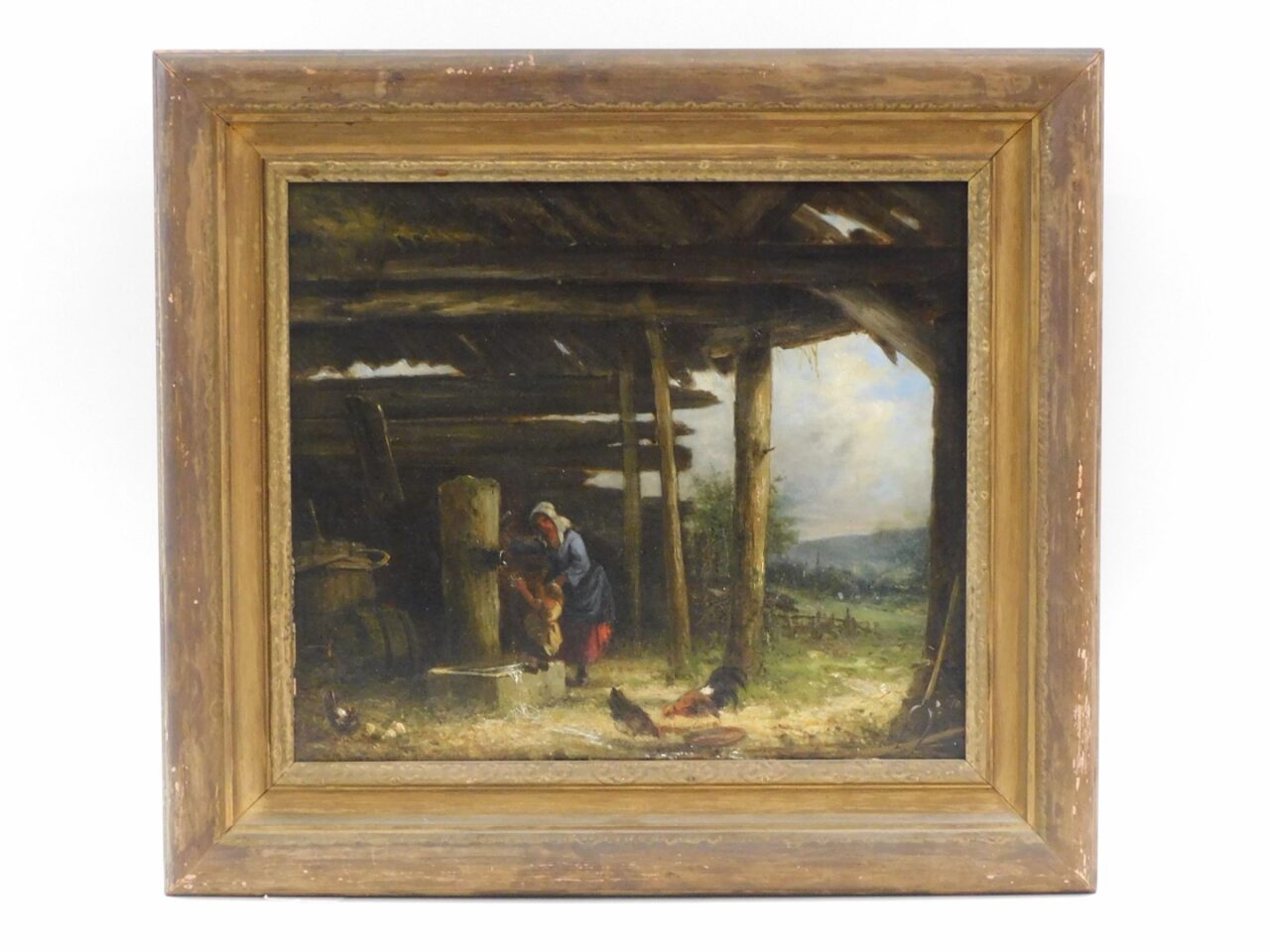 James Northcote - "Taking a Drink" (1822) Antique Painting in Auction Catalog