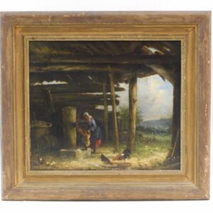 James Northcote - "Taking a Drink" (1822) Antique Painting in Auction Catalog