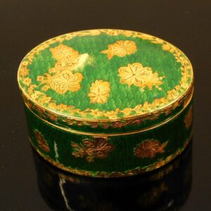 14K Gold Enameled Box.