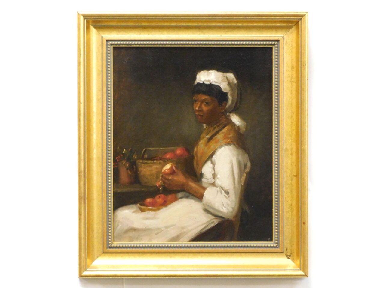 Portrait of an African American Woman Peeling an Apple. Late 19th c. Artist Unknown.