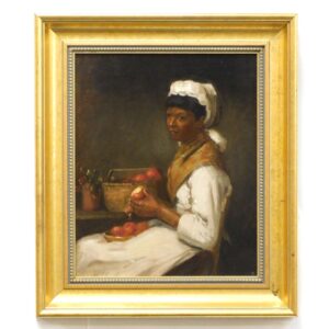 Portrait of an African American Woman Peeling an Apple. Late 19th c. Artist Unknown.