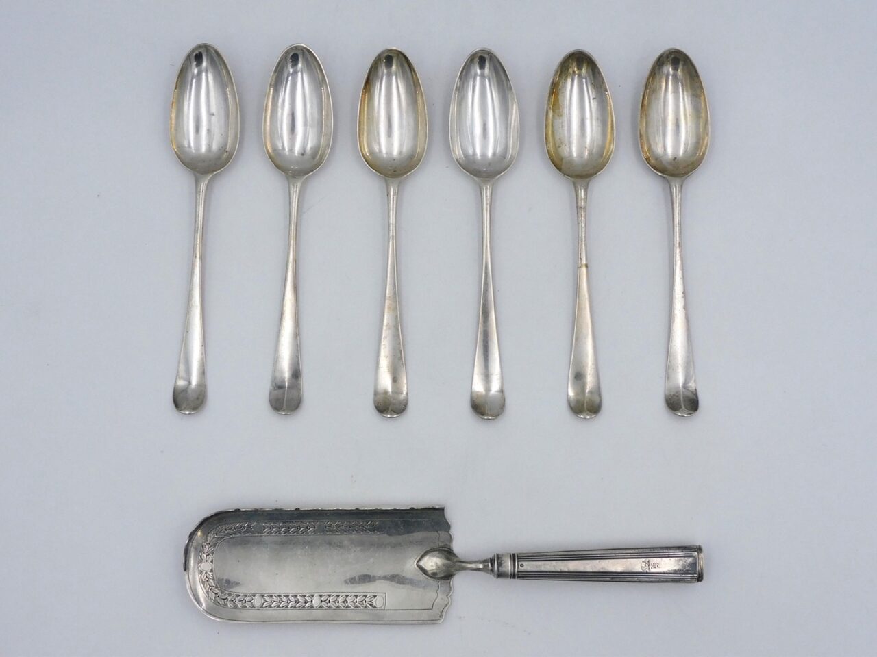 (7) English Silver Spoons.