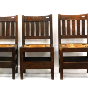 Set of (5) L & J G Stickley Oak Chairs