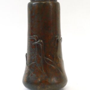 Franz Arthur Bischoff Bronze Vase with Bird Form Figures