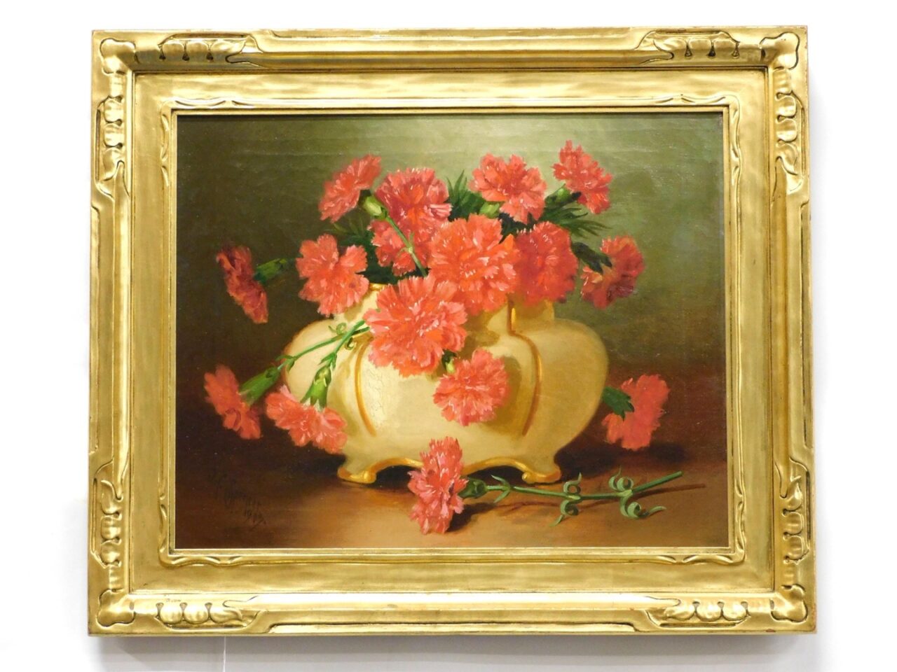 John Clinton Spencer (1861-1919) Still Life of Carnations