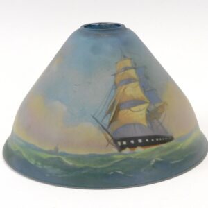 Pairpoint Reverse Painted Clipper Ships Boudoir Lamp