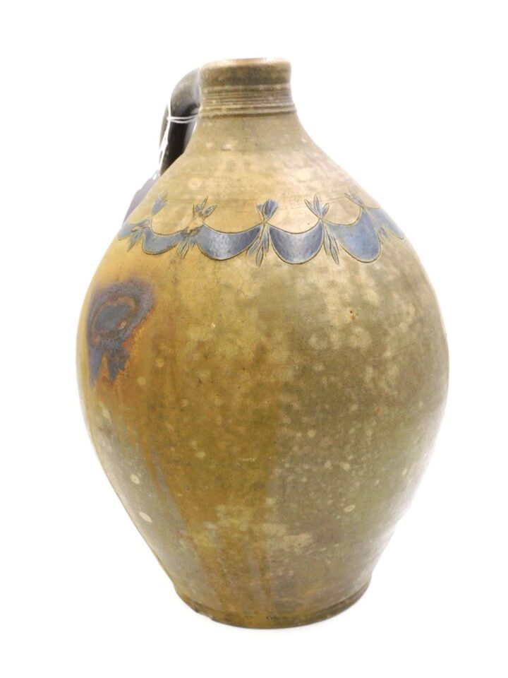 Attributed to Clarkson Crolius and Henry Hook. Ovoid Stoneware Jug