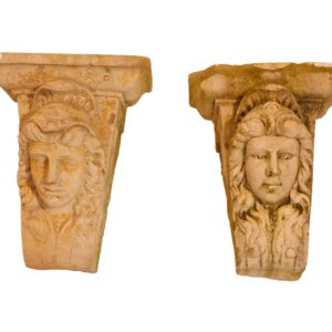 Pair Of Cast Cement Corbels