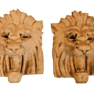 Pair Of Lion Form Architectural Elements