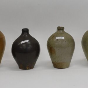 19th Century American Stoneware Ovoid Jugs by Various Makers.