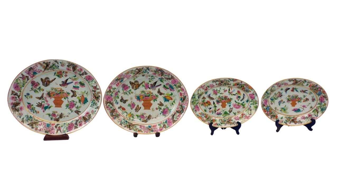 Nest Of 4 Chinese Export Oval Platters