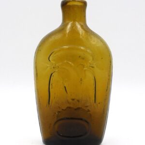 19th c. Double Eagle Half-Pint Flask by Unknown Artist