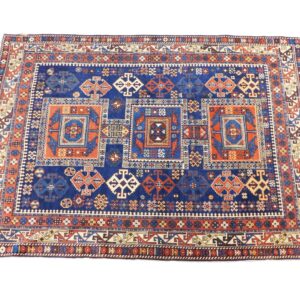 Late 19th/early 20th c. Caucasian Rug with Geometric Design by Unknown Artist