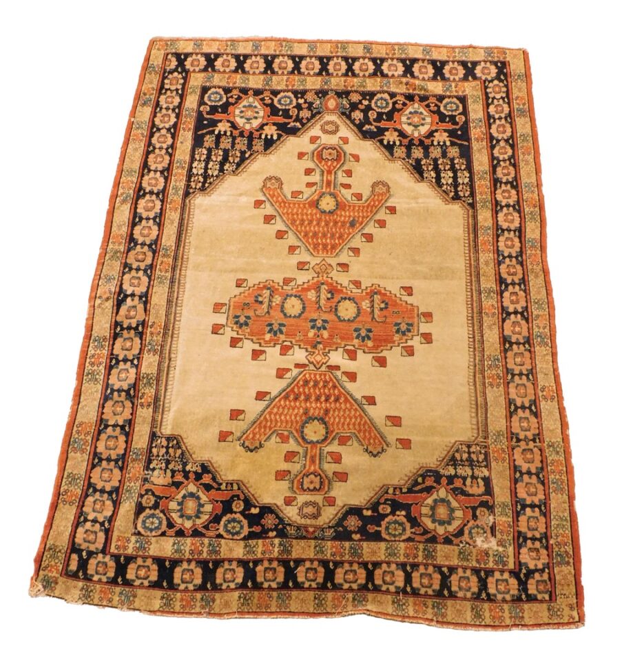 Antique Persian Senneh Rug.