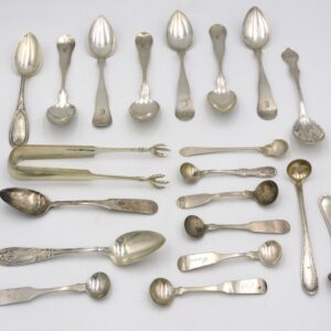 American Coin Silver Flatware Set by Various Makers