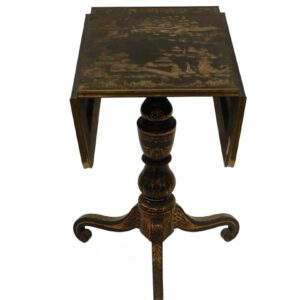 Chinese Lacquered Drop Leaf Table.