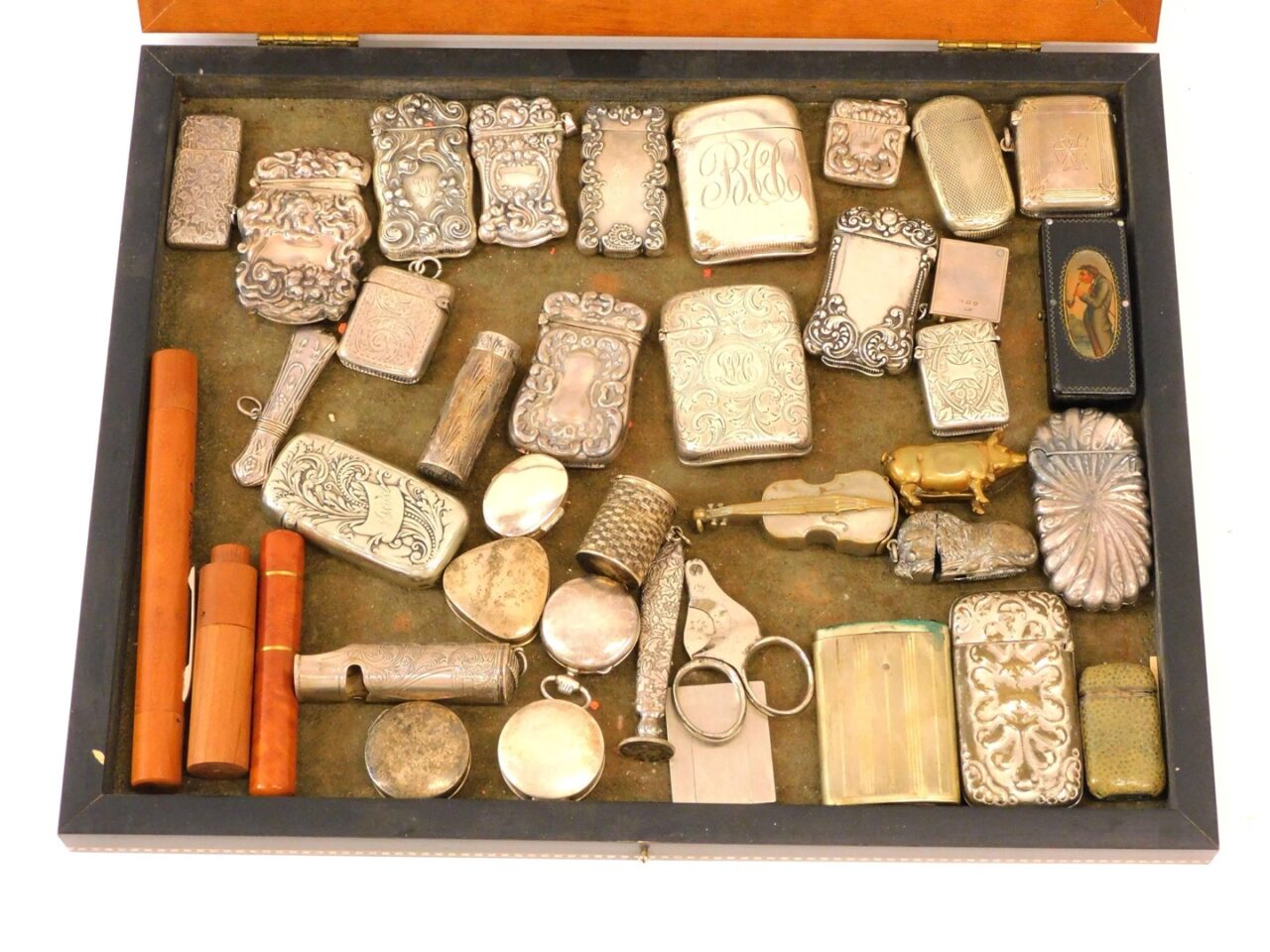 Collection of Silver Match Safes and Other Items by Various Artists