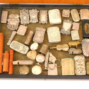 Collection of Silver Match Safes and Other Items by Various Artists