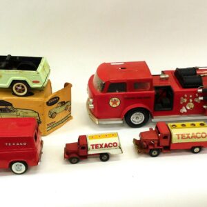 Vintage Toy Collection Including Texaco Ford Econoline Van and Tonka Jeepster