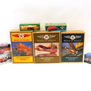 Texaco Toy Collection Featuring Wolverine Tin Service Station and Diecast Vehicles