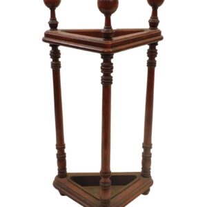 Victorian Walnut Corner Umbrella Stand