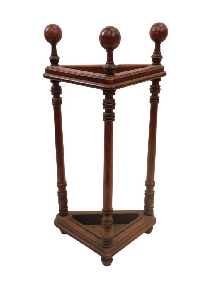 Victorian Walnut Corner Umbrella Stand