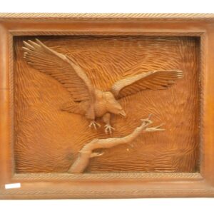 Relief Carved Eagle Plaque