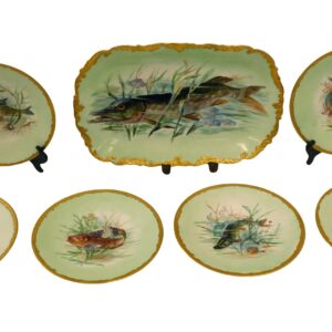 (7) Piece Limoges Fish Set.