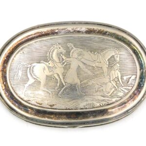 Silver Plated Snuff Box by C. Parker