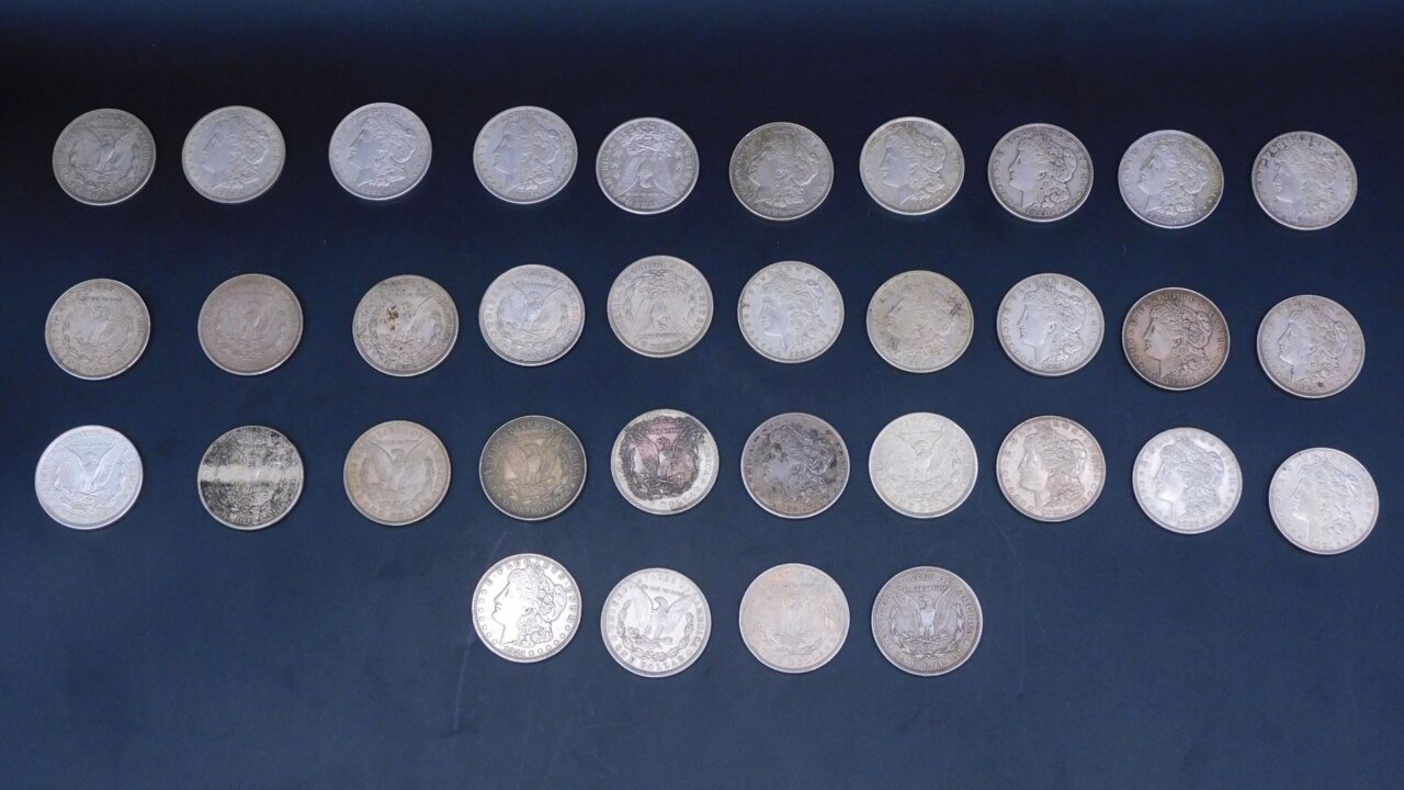 Collection of (34) 1921 Morgan Silver Dollars - Circulated Condition - Payment by Wire Transfer or Cash Required