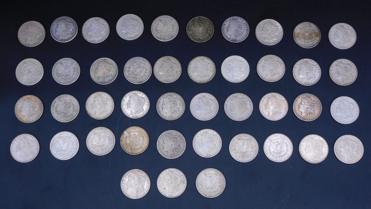 Collection of (43) 1921 S Morgan Silver Dollars - Circulated Condition - Payment by Wire Transfer or Cash Required