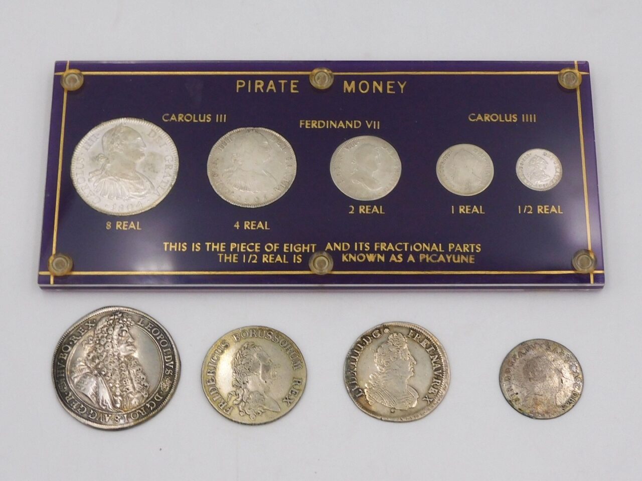 Collection of (9) Pirate and Other 18th/Early 19th c. Coins by Unknown Artist