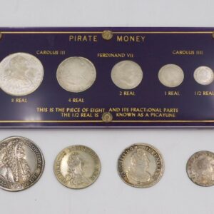 Collection of (9) Pirate and Other 18th/Early 19th c. Coins by Unknown Artist