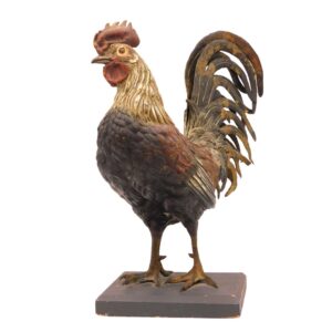 Austrian Cold-Painted Bronze Cockerel