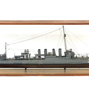 USS Wood Cased Ship Model by Unknown Artist. 20th c.