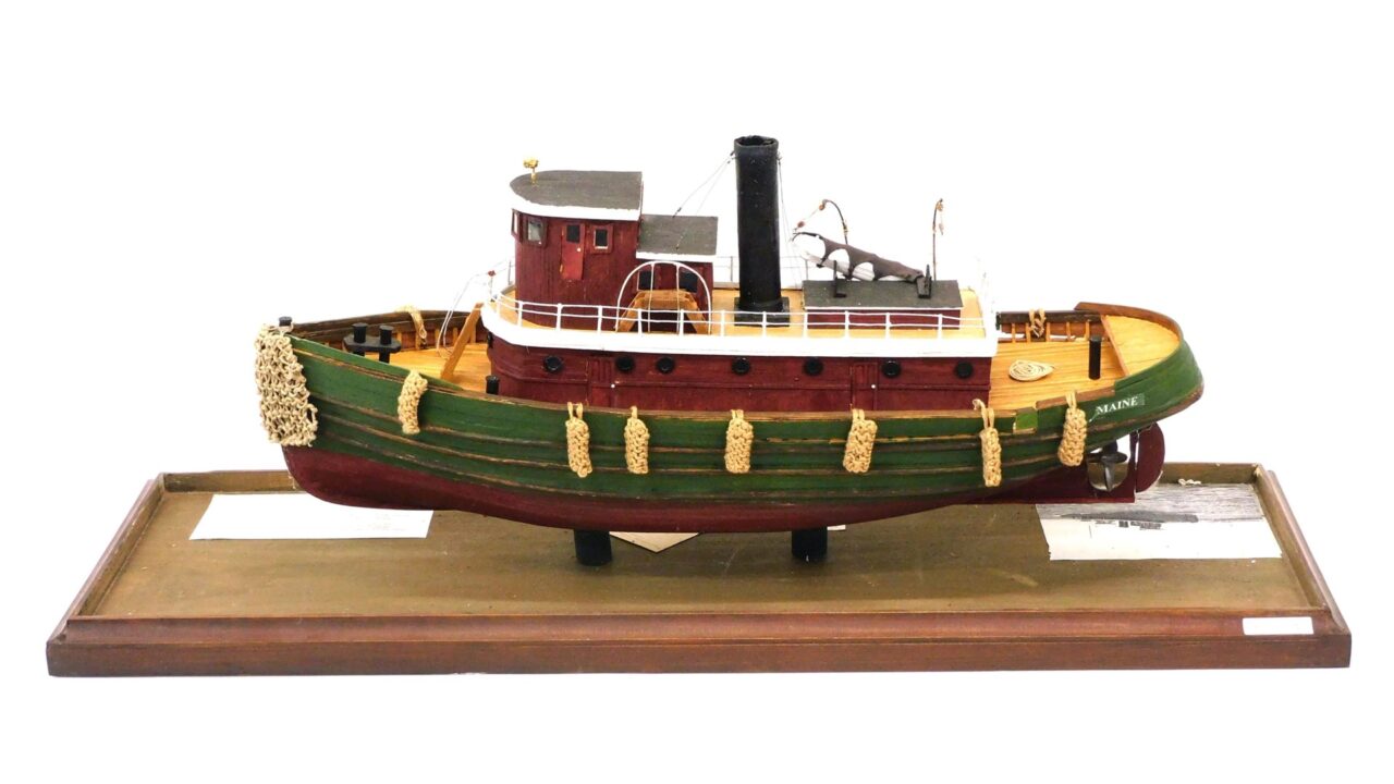 John M. Morris Handmade Tug Boat Ship Model of the Maine