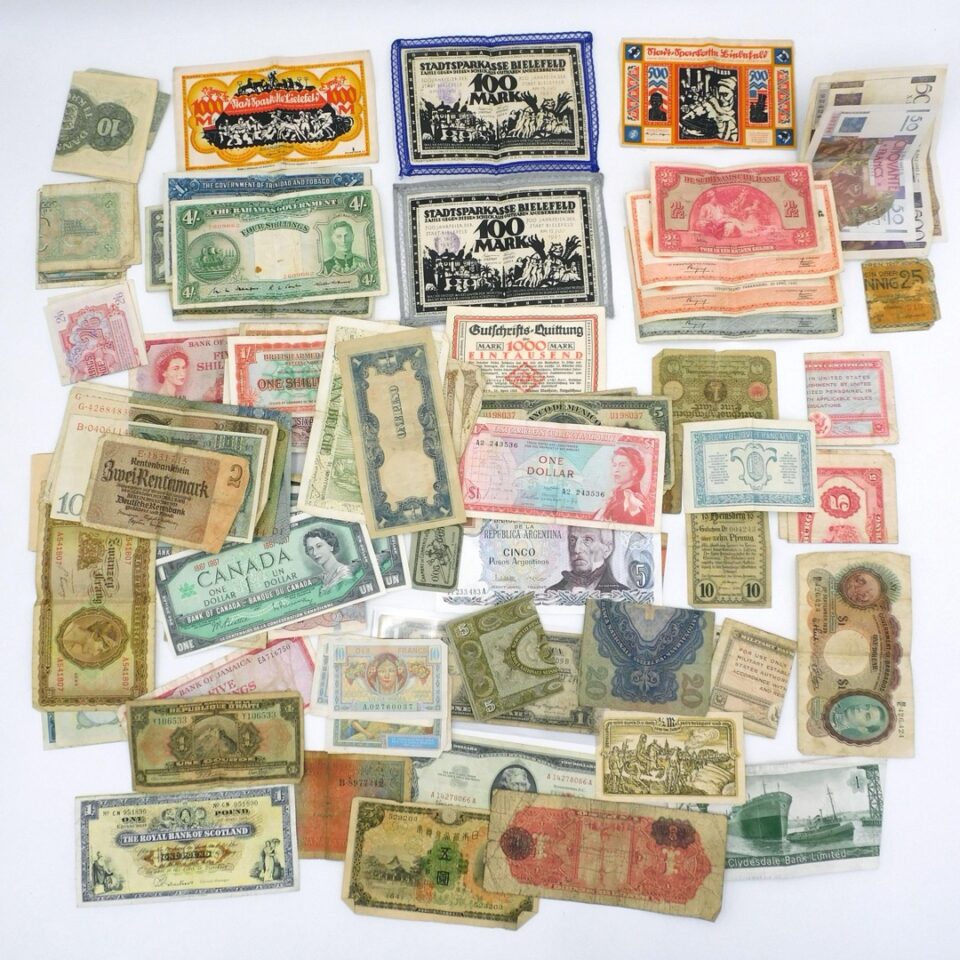 Collection of WWI Era Currency Including German