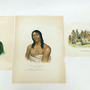 (3) Hand Colored Lithographs