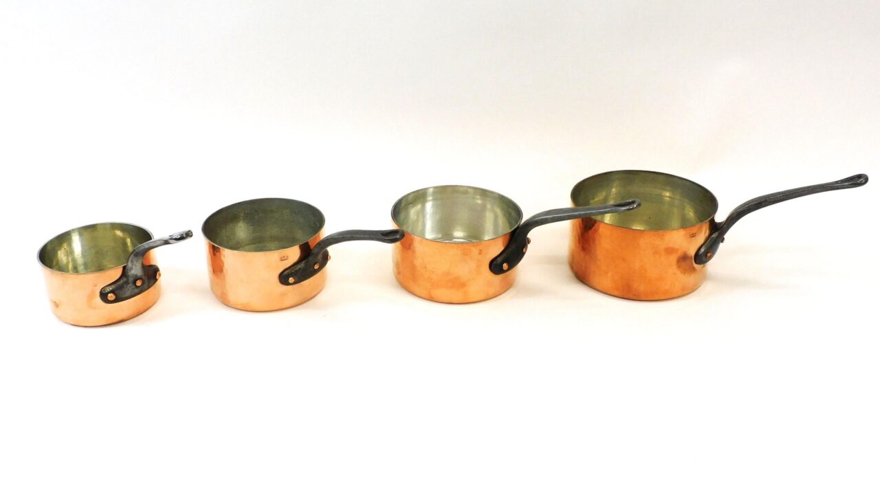 French Copper Sauce Pans by Matfer and Made in France