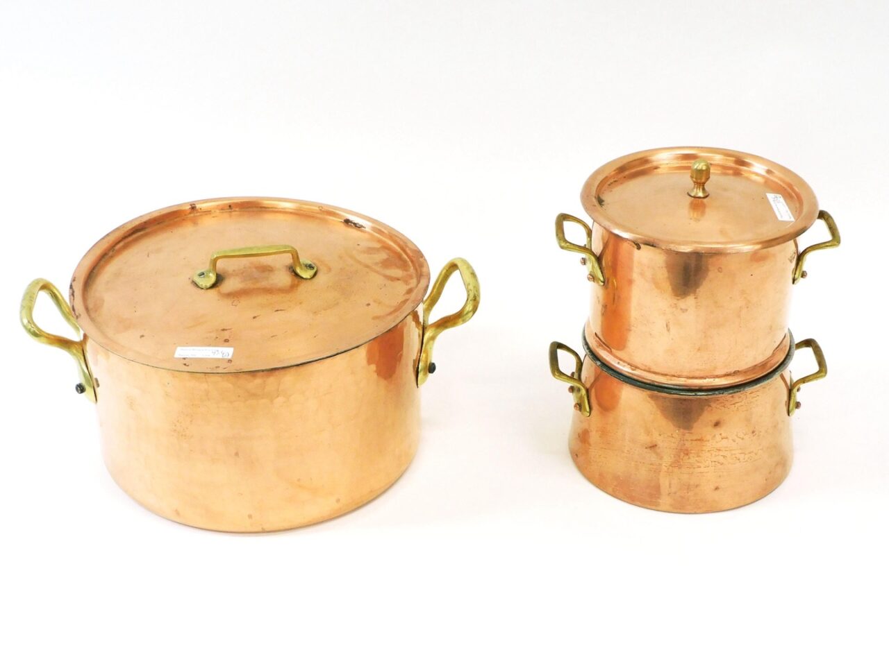 Vintage French Copper Pans by Lamalle. 19th Century.